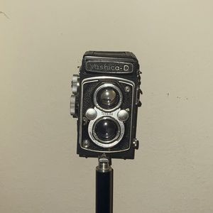 Yashica-D medium format film camera.